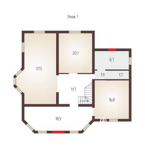 Дом 232м², 2-этажный, участок 8 сот.