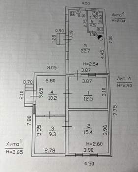Дом 78м², 1-этажный, участок 3 сот.