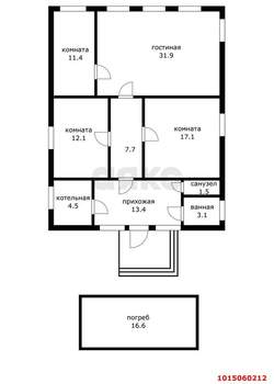 Дом 160м², 1-этажный, участок 9 сот.