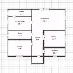 Дача 97м², 1-этажный, участок 4 сот.