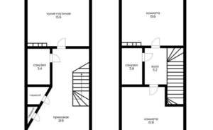 Дом 84м², 2-этажный, участок 1 сот.