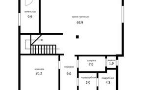 Дом 259м², 2-этажный, участок 6 сот.