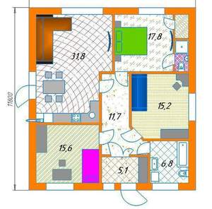 Дом 109м², 1-этажный, участок 5 сот.