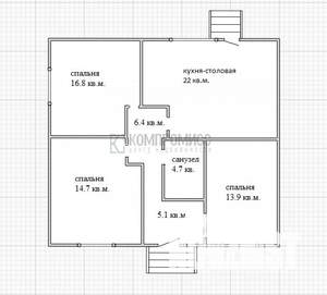 Дом 86м², 1-этажный, участок 5 сот.