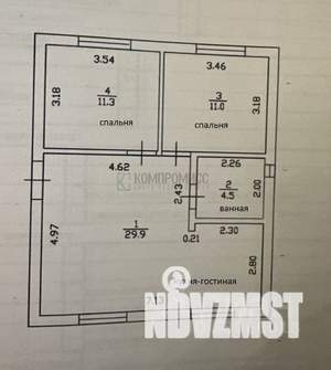 Дом 57м², 1-этажный, участок 5 сот.