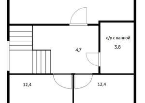 Дом 124м², 2-этажный, участок 4 сот.
