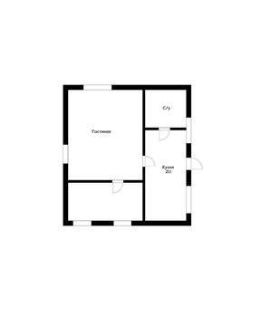 Дом 56м², 1-этажный, участок 4 сот.