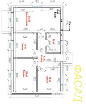 Дом 72м², 1-этажный, участок 3 сот.
