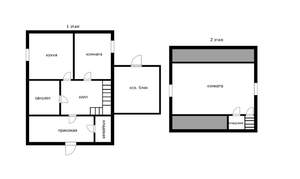 Дача 58м², 2-этажный, участок 4 сот.