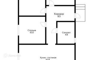 Дом 70м², 1-этажный, участок 4 сот.