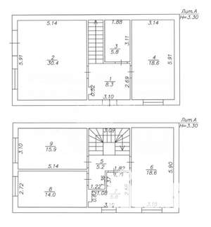Дом 129м², 2-этажный, участок 3 сот.