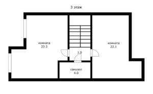 Дом 128м², 3-этажный, участок 2 сот.