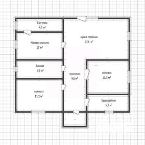 Дача 97м², 1-этажный, участок 4 сот.