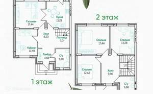 Дом 128м², 2-этажный, участок 3 сот.