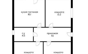 Дом 91м², 1-этажный, участок 3 сот.