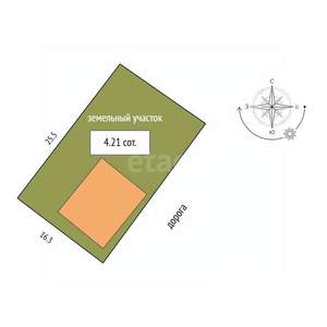 Дом 151м², 3-этажный, участок 421 сот.