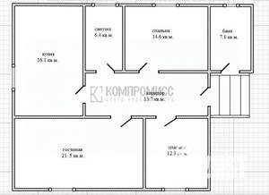 Дом 100м², 1-этажный, участок 5 сот.