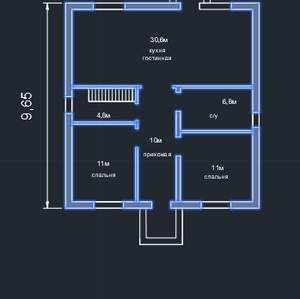Дом 120м², 2-этажный, участок 6 сот.