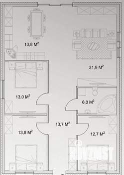 Дом 104м², 1-этажный, участок 6 сот.