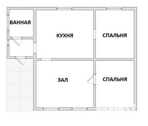 Дом 52м², 1-этажный, участок 4 сот.
