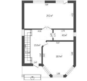 Дом 140м², 2-этажный, участок 3 сот.