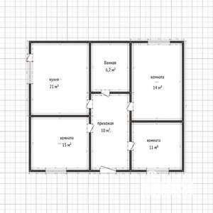 Дом 83м², 1-этажный, участок 4 сот.