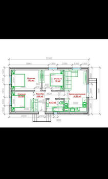 Дом 71м², 1-этажный, участок 3 сот.