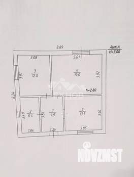 Дом 65м², 1-этажный, участок 3 сот.