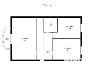 Таунхаус 115м², 2-этажный, участок 3 сот.