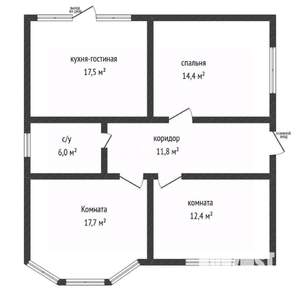 Дом 80м², 1-этажный, участок 3 сот.