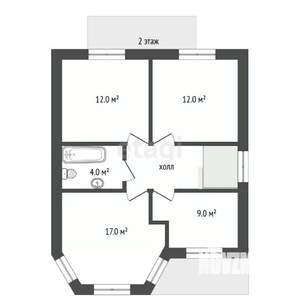 Дом 142м², 2-этажный, участок 4 сот.