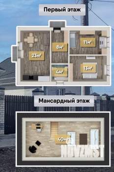 Дом 100м², 2-этажный, участок 5 сот.