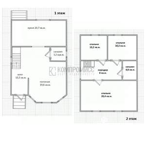 Дом 115м², 2-этажный, участок 4 сот.