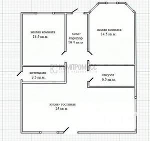 Дом 82м², 1-этажный, участок 3 сот.