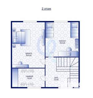 Дом 103м², 2-этажный, участок 1 сот.