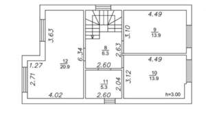 Дом 150м², 2-этажный, участок 4 сот.