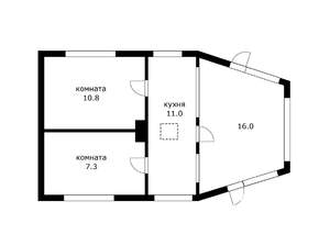 Дом 42м², 1-этажный, участок 6 сот.