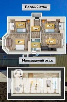 Дом 120м², 2-этажный, участок 3 сот.