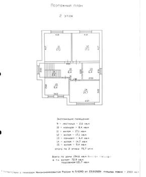 Дом 210м², 2-этажный, участок 5 сот.