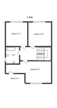 Дом 120м², 2-этажный, участок 318 сот.
