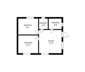 Дом 89м², 2-этажный, участок 2 сот.