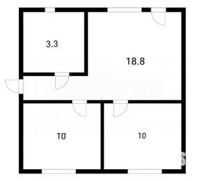 Дом 42м², 1-этажный, участок 2 сот.