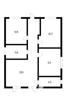 Дом 90м², 1-этажный, участок 5 сот.