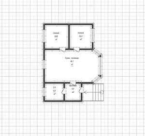 Дом 90м², 1-этажный, участок 4 сот.