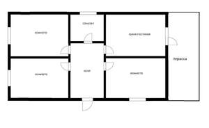 Дом 74м², 1-этажный, участок 3 сот.