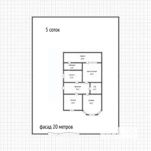 Дом 130м², 1-этажный, участок 5 сот.