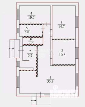 Дом 92м², 1-этажный, участок 4 сот.