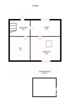 Дом 62м², 2-этажный, участок 4 сот.
