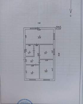 Дом 71м², 1-этажный, участок 3 сот.