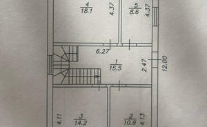 Дом 122м², 2-этажный, участок 3 сот.